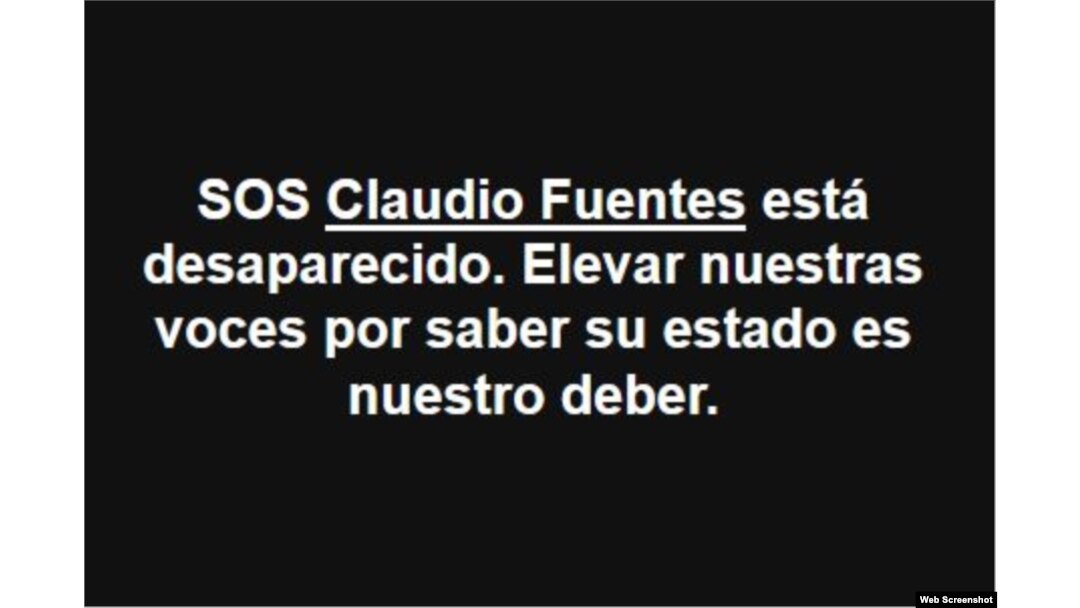 Familiares y amigos exigen información sobre el paradero del fotógrafo opositor Claudio Fuentes.
