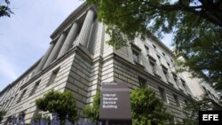 Fotografía que muestra el edificio del Servicio de Rentas Internas estadounidense (IRS, por su siglas en inglés), en Washington (Estados Unidos)