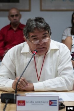 El ministro de Cultura de Cuba, Julián González Toledo.