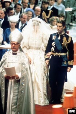 Boda religiosa entre Diana y Carlos de Inglaterra en la Catedral de San Pablo. (Archivo)