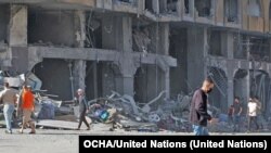 La escalada de las hostilidades en la Franja de Gaza ha provocado más víctimas y desplazamientos a gran escala, 12 de mayo de 2021. Foto: OCHA/Naciones Unidas.