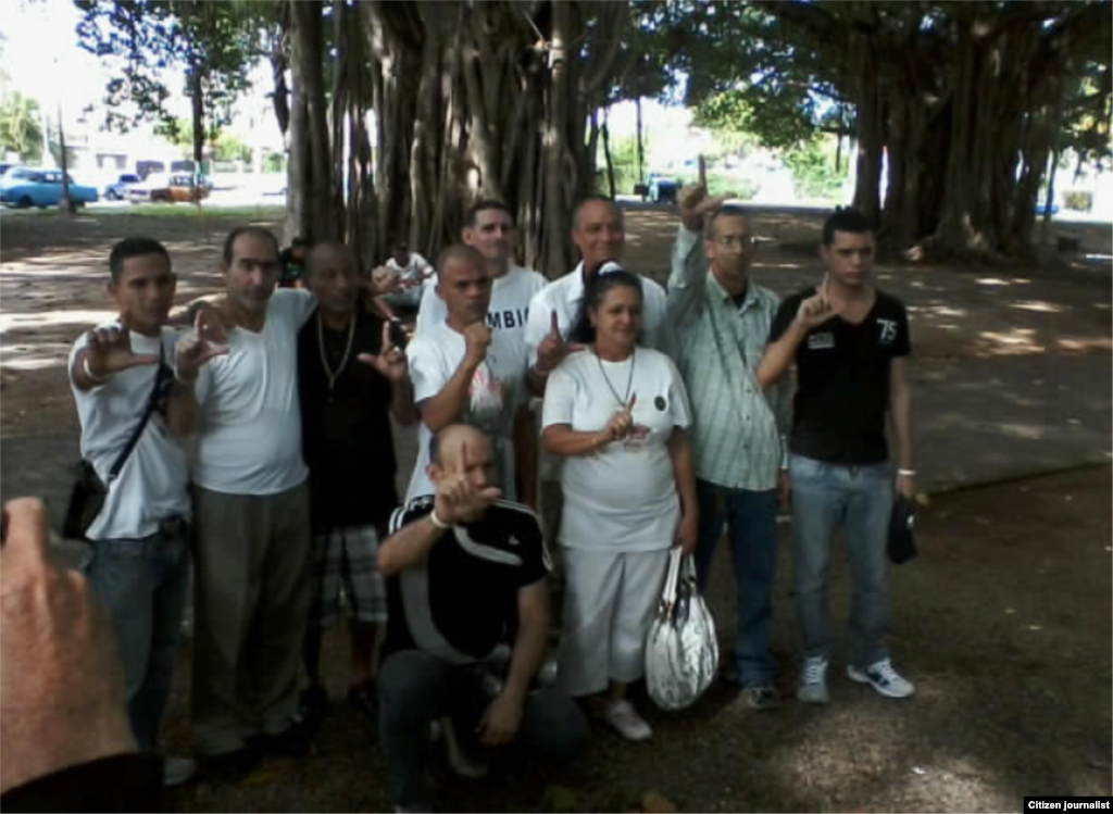 Diez cubanos excarcelados se reúnen el 11 de enero en el Parque Gandhi La Habana&nbsp; para encontrarse con las Damas de Blanco.