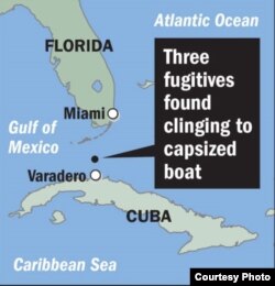 Tres delincuentes cubanos que huían de la justicia estadounidense hacia Cuba naufragaron a 40 millas de Varadero
