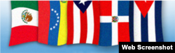 De izquierda a derecha, México, Venezuela, Puerto Rico, República Dominicana y Cuba.