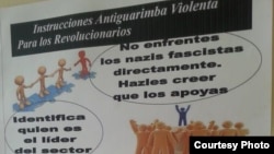 Afiche que muestra a miembros de los colectivos paramilitares cómo cazar a un líder de las protestas (Últimas Noticias)