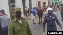 Las autoridades reprimieron la protesta en Camagüey el 11 de julio.