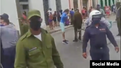 Las autoridades reprimieron la protesta en Camagüey el 11 de julio.