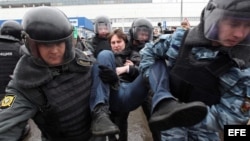 Arrestos en Moscú durante las protestas