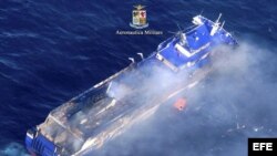 Ferri Norman Atlantic, incendiado el pasado domingo entre Grecia e Italia en el mar Adriático.