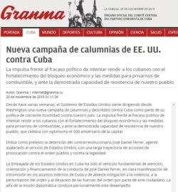 La nota del periódico Granma contra el líder la Unión Patriótica de Cuba, UNPACU.