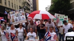 Cubanos en Miami reclaman a Bahamas fin de maltratos a indocumentados 