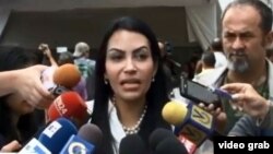 La diputada a la Asamblea Nacional de Venezuela Delsa Solórzano explica la solicitud para que Michelle Bachelet visite el país