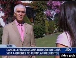 Juan Manuel Nungaray, ministro de la Embajada de México en Quito, reiteró a Ecuavisa que no recibirán a los cubanos.
