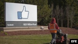 La sede de Facebook en Menlo Park, California, EE.UU.