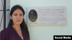 Rosa María Payá está en Cuba para rendir tributo a su padre en el quinto aniversario de su muerte.