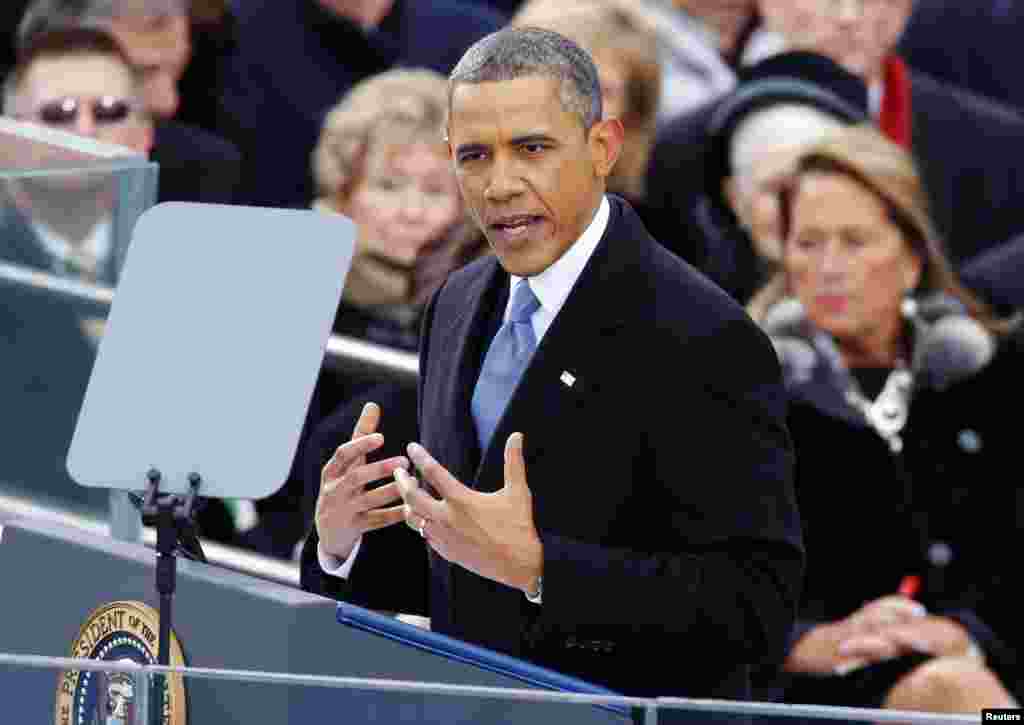 "La paz duradera no requiere una guerra perpetua" dijo el presidente Obama durante su discurso inaugural.