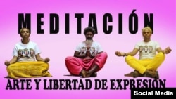 Cartel de la meditación "Arte y Libertad de Expresión"