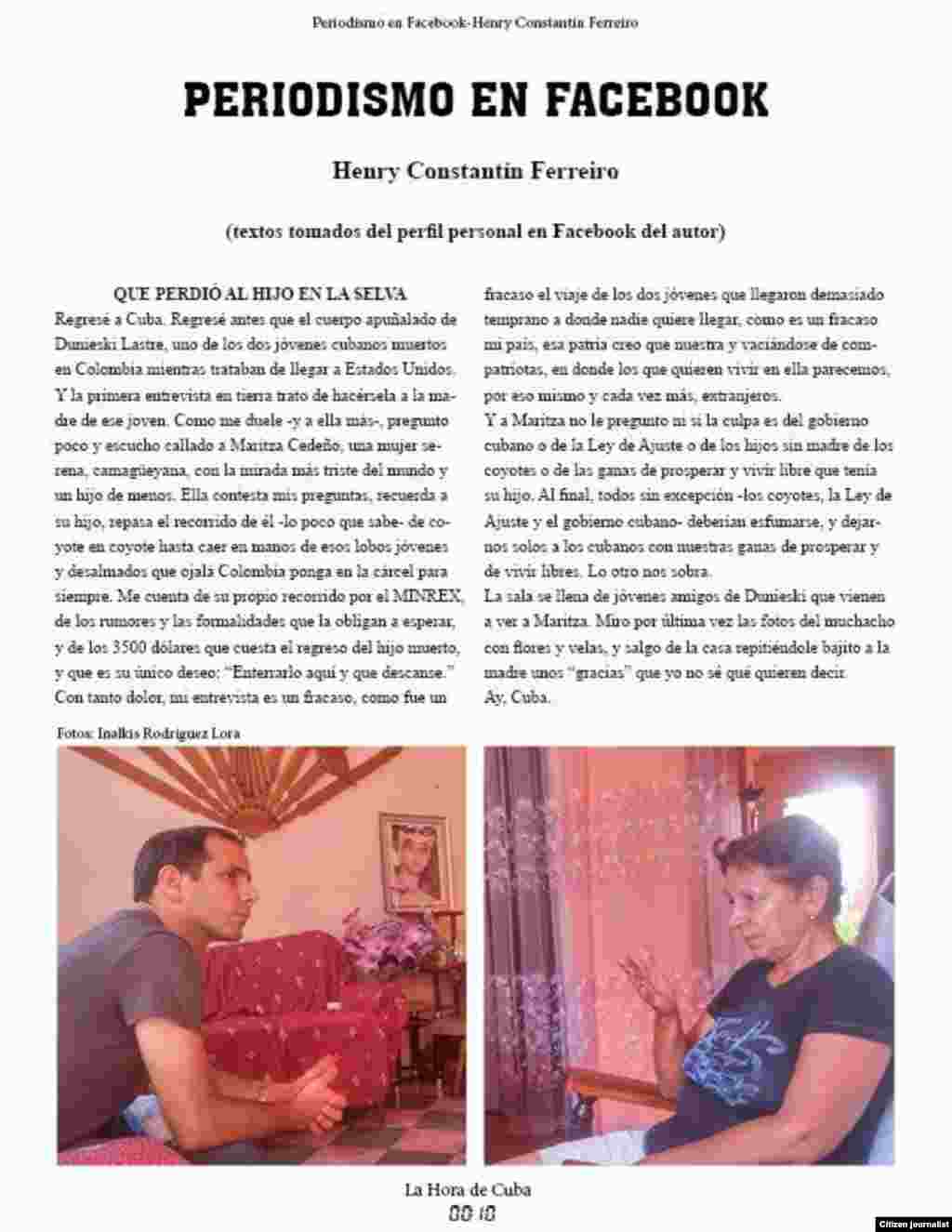 La Hora de Cuba en su séptima edición Algunas de sus páginas