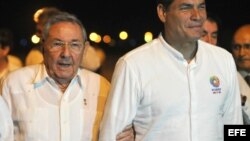 Rafael Correa viajó a Cuba la semana pasada para concretar acuerdos sobre salud.