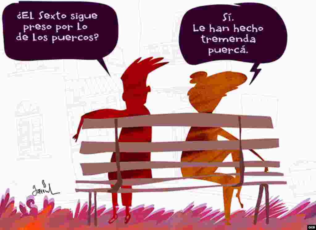 Garrincha's cartoon about El Sexto