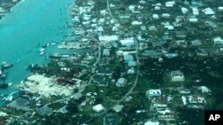 Vista aérea de Man-o-War cay, Bahamas. Medic Corps via AP