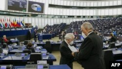 Una sesión plenaria del Parlamento Europeo en Estrasburgo. (Foto de JULIEN WARNAND / POOL / AFP