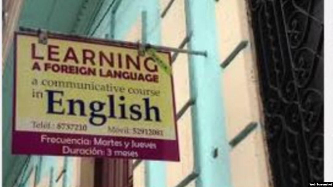 Publicidad anuncia clases privadas de idiomas.
