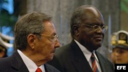 ARCHIVO. Raúl Castro recibe a su homólogo de la República de Namibia, Hifikepunye Lucas Pohamba