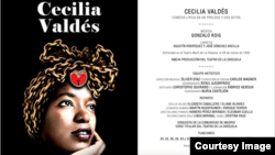 Cartel de la puesta en escena de "Cecilia Valdés" en el Teatro de la Zarzuela de Madrid. 