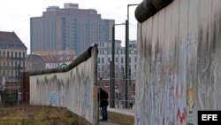 Hueco de 19 metros en la parte del muro de Berlín de la calle Bernauer. 