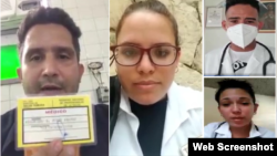 Algunos de los médicos holguineros que responden a las críticas del primer ministro Manuel Marrero en el video. (Facebook)