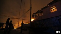 Incendio en Valparaíso Chile