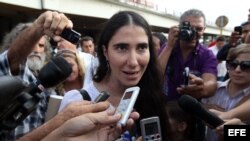 La bloguera cubana Yoani Sánchez. Archivo.