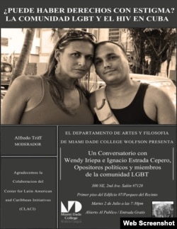Wendy Irieoa (I) e Ignacio Estrada (D) Activistas cubanos LGTB