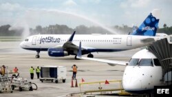 El vuelo 387 de JetBlue fue el primero en viajar a Cuba de forma regular, el pasado 31 de agosto. 