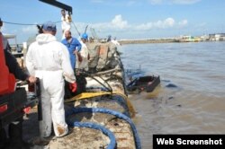 Derrame de petróleo en la Bahía de Cienfuegos