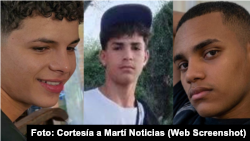 José Ángel Borrero, de 17 años, Ander Magdiel del Toro Suárez, de 15 años y José Jorge Menéndez Vázquez