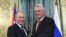 Díaz-Canel y Putin intercambian saludos durante la visita del gobernante cubano a Moscú.