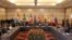 Los cancilleres y representantes de los países de la Unión de Naciones Suramericanas (Unasur) en la reunión extraordinaria convocada para analizar la situación de Venezuela. 
