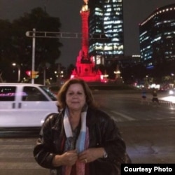 Ana Adis Cardero Pacheco, madre de Annalie Lilliam Rueda Cardero, esposa de Alejandro Castro Espín en México.