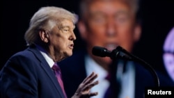 El presidente de Estados Unidos, Donald Trump, durante en Phoenix.