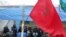 Prorusos en Lugansk, Ucrania.
