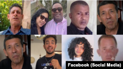 Grupo de opositores cubanos detenidos el 2 de julio de 2026 en Cuba