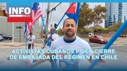 Activistas cubanos piden a presidente de Chile que cierre embajada del régimen en ese país. 