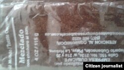 Un paquete de cafe mezclado. Foto: José Augusto Bueno.