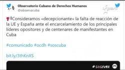 Info Martí | Entregan a la Unión Europea informe de graves violaciones de derechos humanos en Cuba