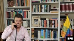 Fotografía cedida por la Presidencia que muestra al presidente de Colombia, Juan Manuel Santos.