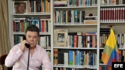 Fotografía de archivo cedida por la Presidencia que muestra al presidente de Colombia, Juan Manuel Santos.