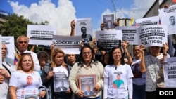 Manifestación por la libertad de presos políticos en Venezuela. (OCB)