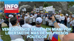 Venezolanos exigen en Miami por libertad de más de 500 presos políticos